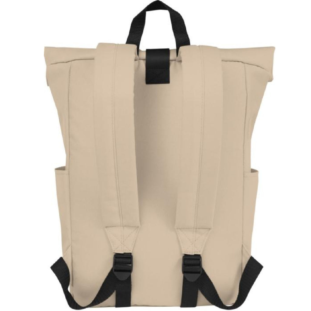 ESSCA Signature Rolltop Backpack – Beige