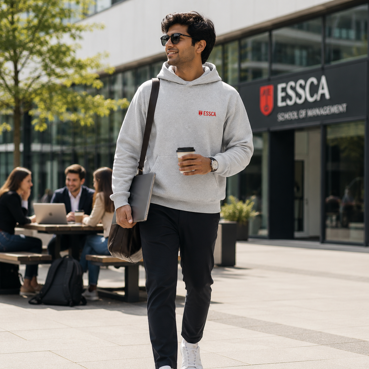 ESSCA Signature Hoodie – Heather grey