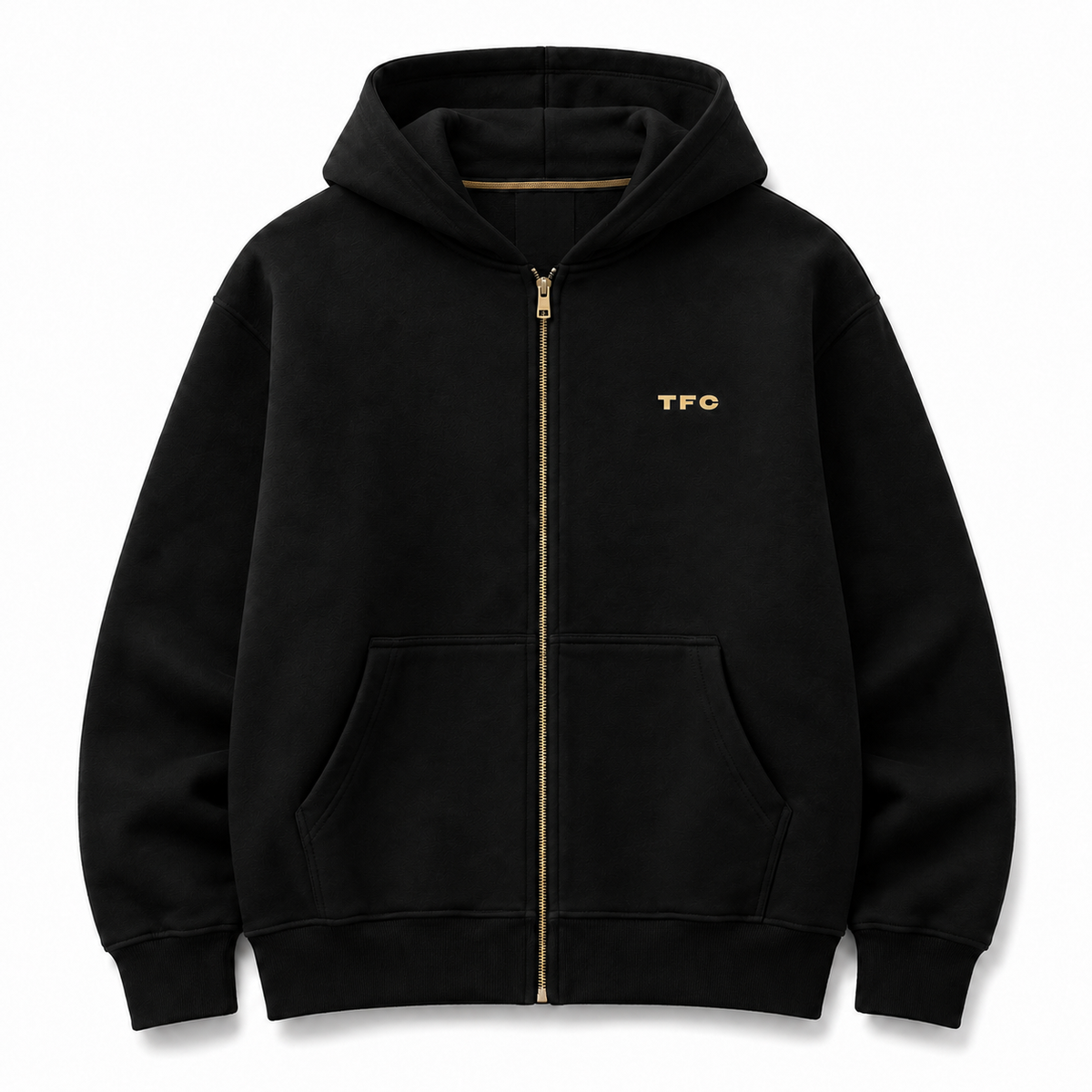 TFC Zip Hoodie – Jet Black