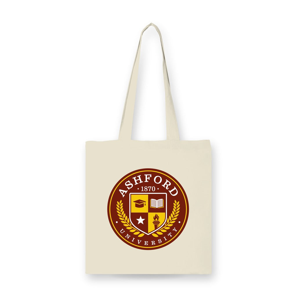 Ashford Welcome Week Crest Tote – Natural (front)