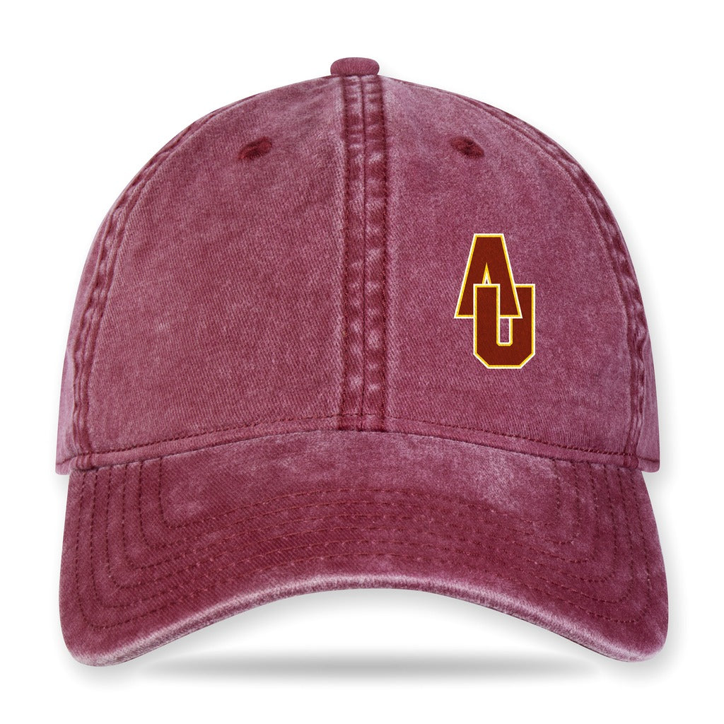 Ashford AU Monogram Washed Cap – Burgundy (front)