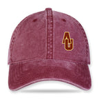 Ashford AU Monogram Washed Cap – Burgundy (front)